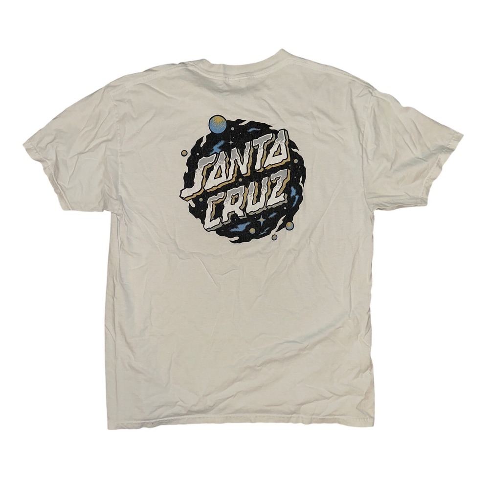 Santa Cruz Skateboards Space Logo Graphic Tee Mens Large Short Sleeve Shirt